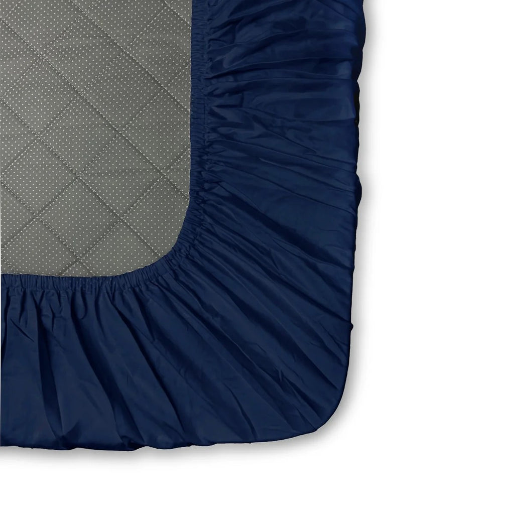 MVB Majestic Ink UltraSatin Fitted Bedsheet Set | Dreamy Blue | Double