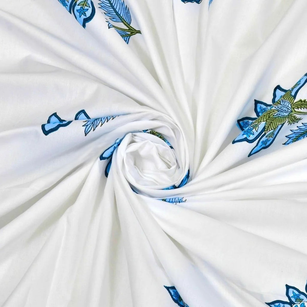 Authentic Genuine Hand Block Print 400 TC Pure Cotton King Size Bedsheet