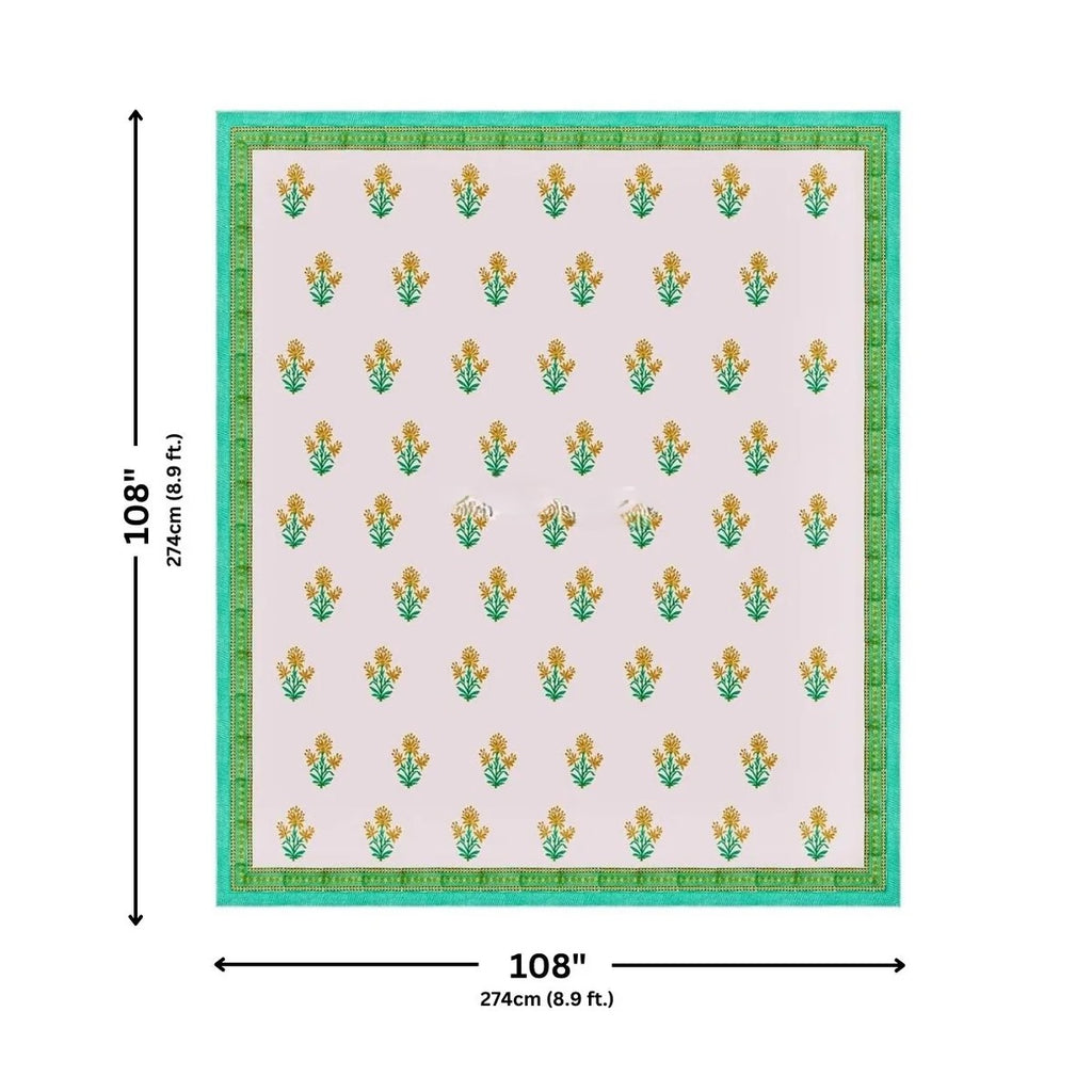 MVB Premium Floral Bouquet Print 400 TC Pure Cotton King Size Bedsheet