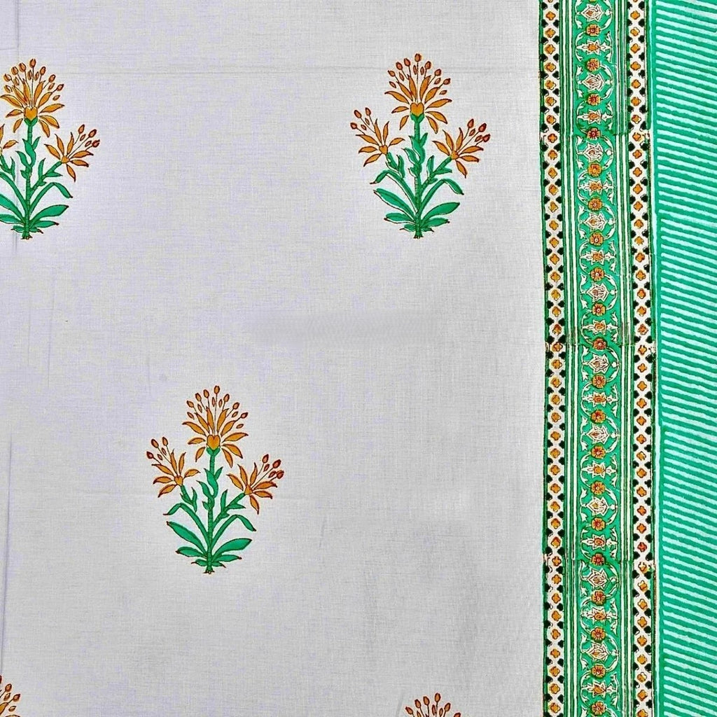 MVB Premium Floral Bouquet Print 400 TC Pure Cotton King Size Bedsheet