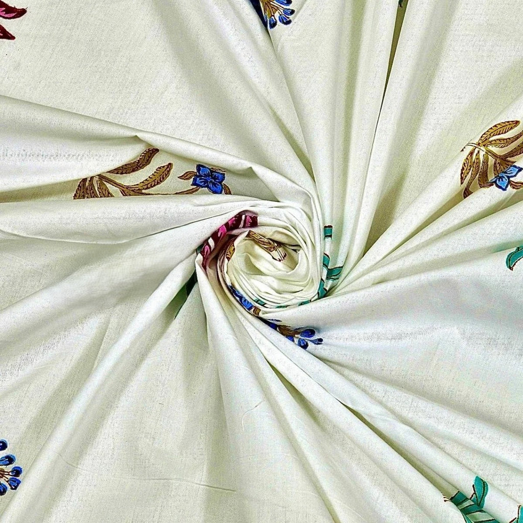 Authentic Genuine Hand Block Print 400 TC Pure Cotton King Size Bedsheet
