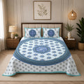Blue Mandala Circle Double Bedsheet