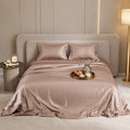 MVB Golden Hour UltraSatin Silky Smooth Flat Double Bedsheet Set - Rose Gold Lifestyle