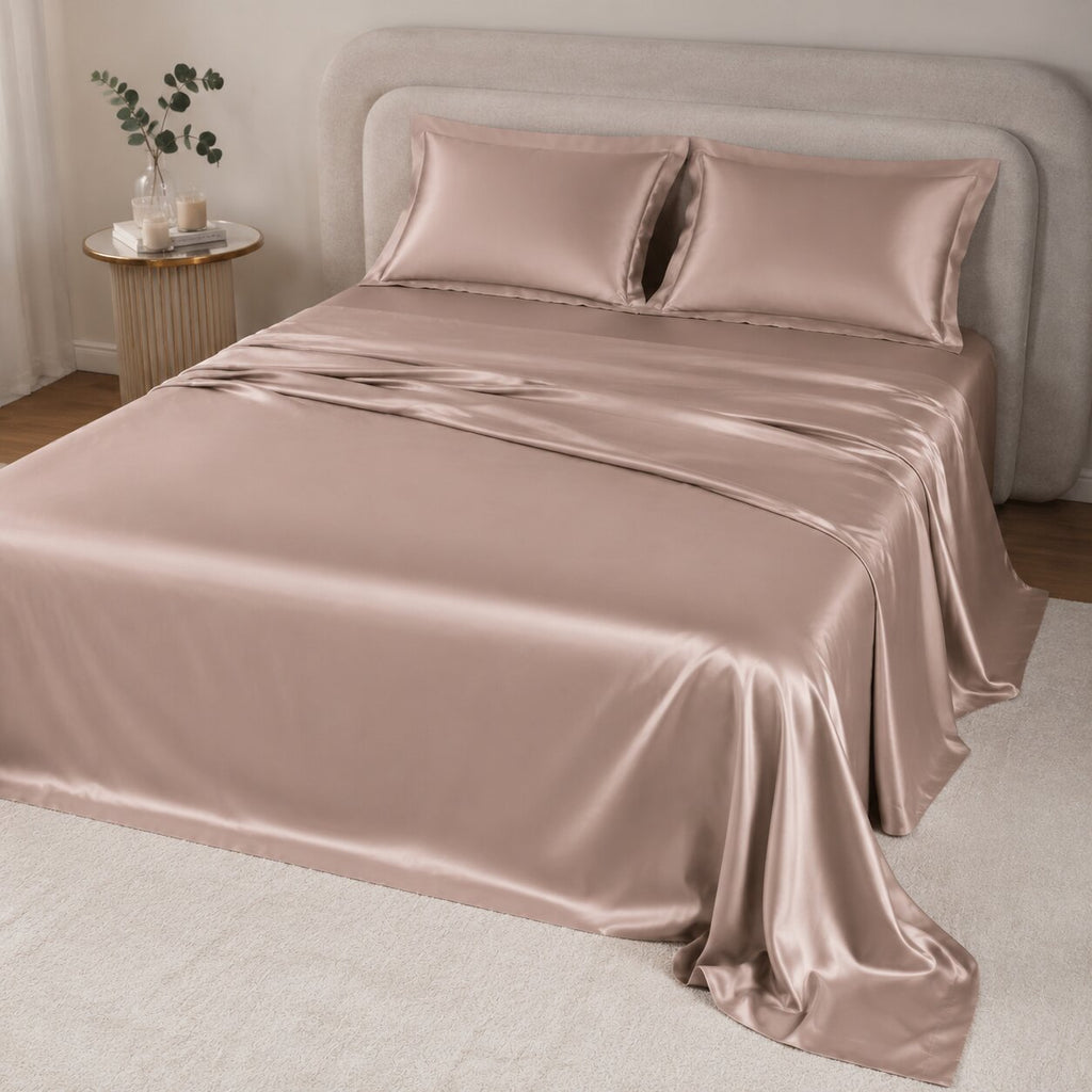 MVB Golden Hour UltraSatin Silky Smooth Flat Double Bedsheet Set
