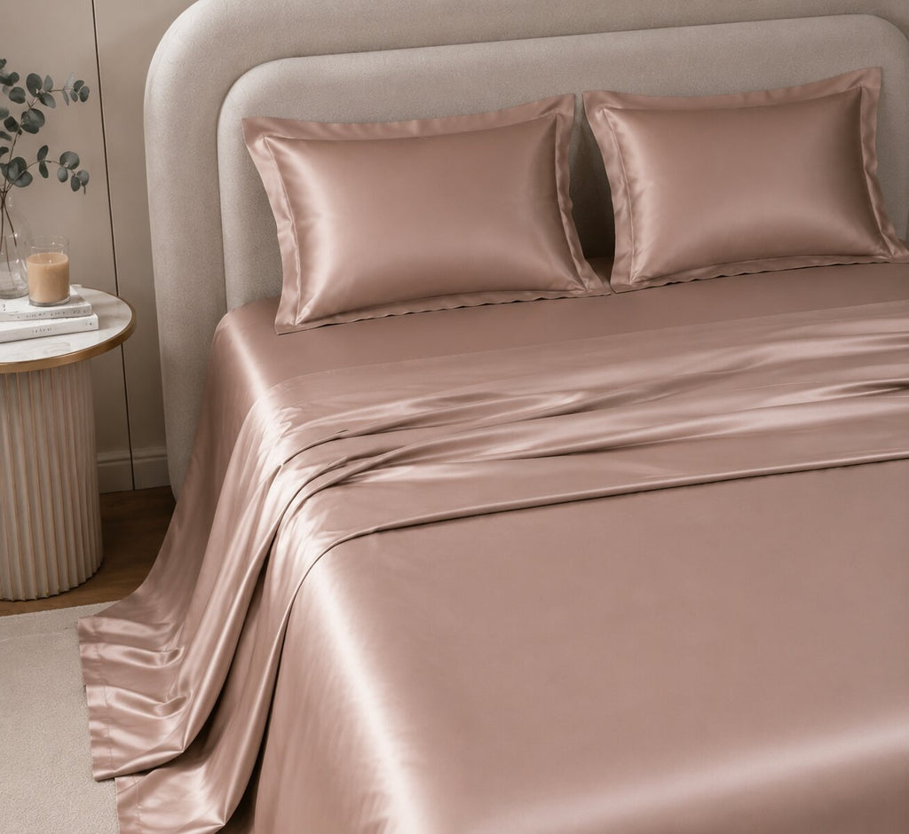 MVB Golden Hour UltraSatin Silky Smooth Flat Double Bedsheet Set