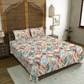 Emerald Diamond Weave Double Bedsheet | 160 TC Poly Cotton | 2 Pillow Covers