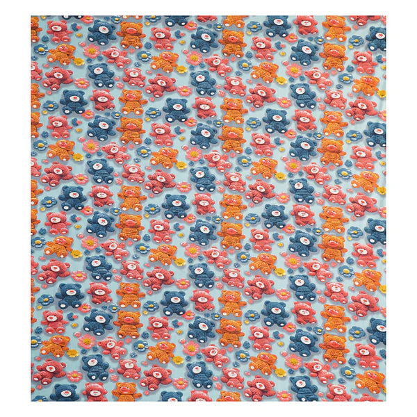 Soft Meadow Teddy Double Bedsheet