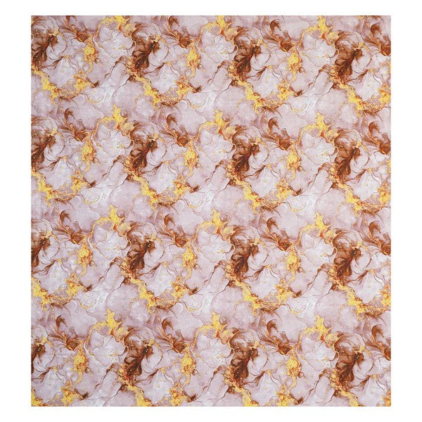 Bronze Metallic Wave Double Bedsheet | 160 TC Poly Cotton | 2 Pillow Covers