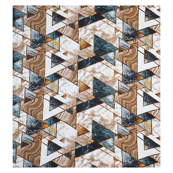 Terracotta Tectonic Flow Double Bedsheet | Marble Geometric Print