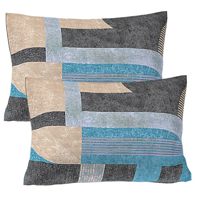 Metropolis Cubist Vision Double Bedsheet | Abstract Geometric Print