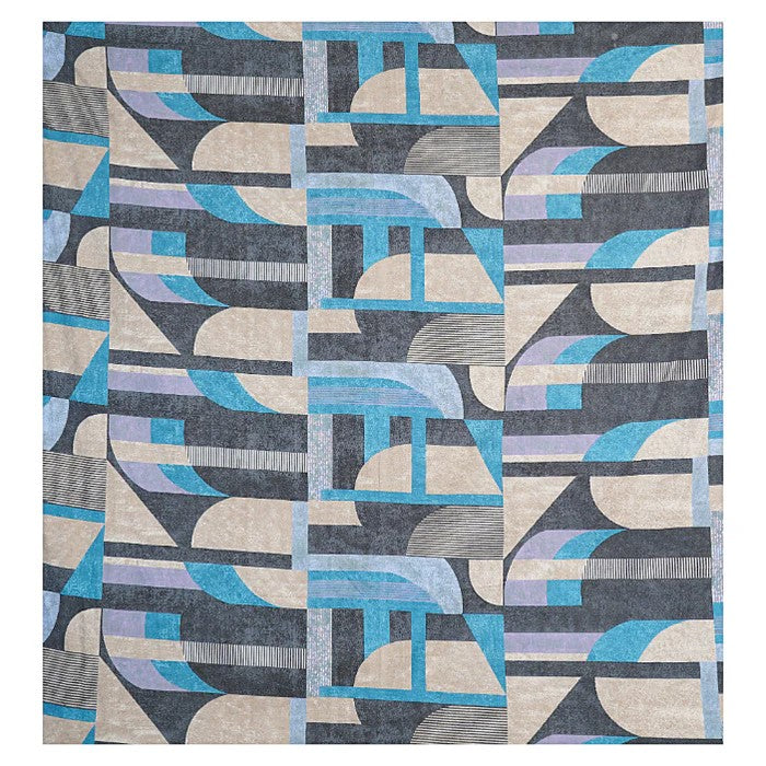 Metropolis Cubist Vision Double Bedsheet | Abstract Geometric Print