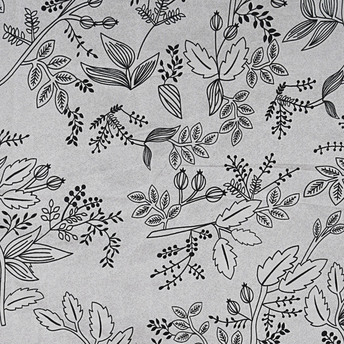 Ink Twilight Flora Double Bedsheet | Premium Botanical Cotton Bedsheet with 2 Pillow Covers