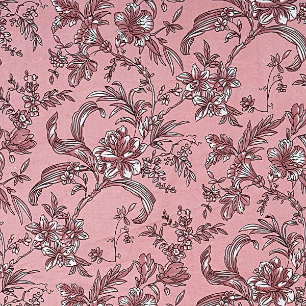 MVB Mahogany Bloom Double Bedsheet Set | 160 TC Poly Cotton | 2 Pillow Covers