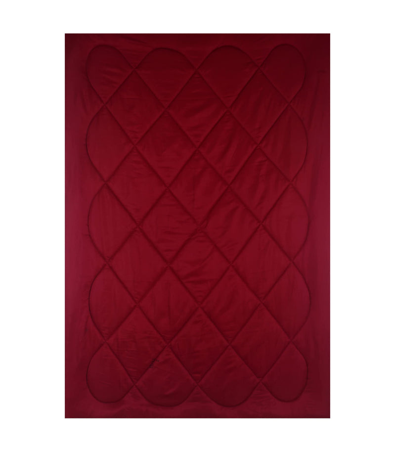 Close-up of deluxe microfiber comforter fabric - soft breathable all-season bedding