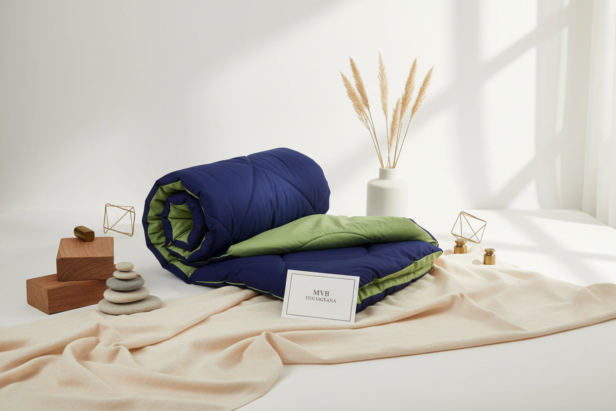 Close-up of 300 GSM microfiber blanket texture - plush elegant winter bedding