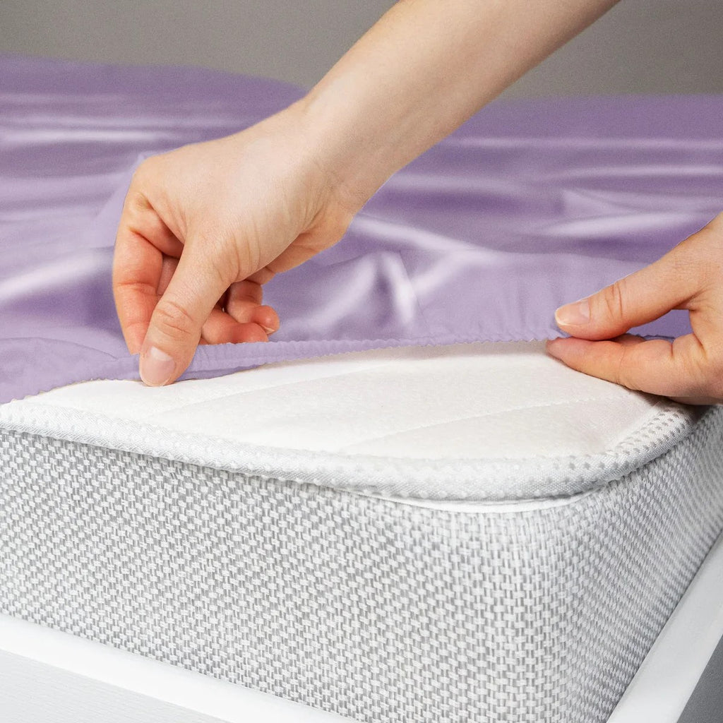 MVB Lavender Love Story Fitted Bedsheet Set | Dreamy Purple | UltraSatin Double