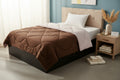 Reversible microfiber single bed comforter - soft lightweight quilt in dual colors