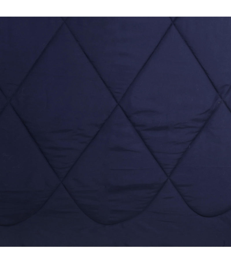 Microfiber comforter detail showing stitching and fabric quality