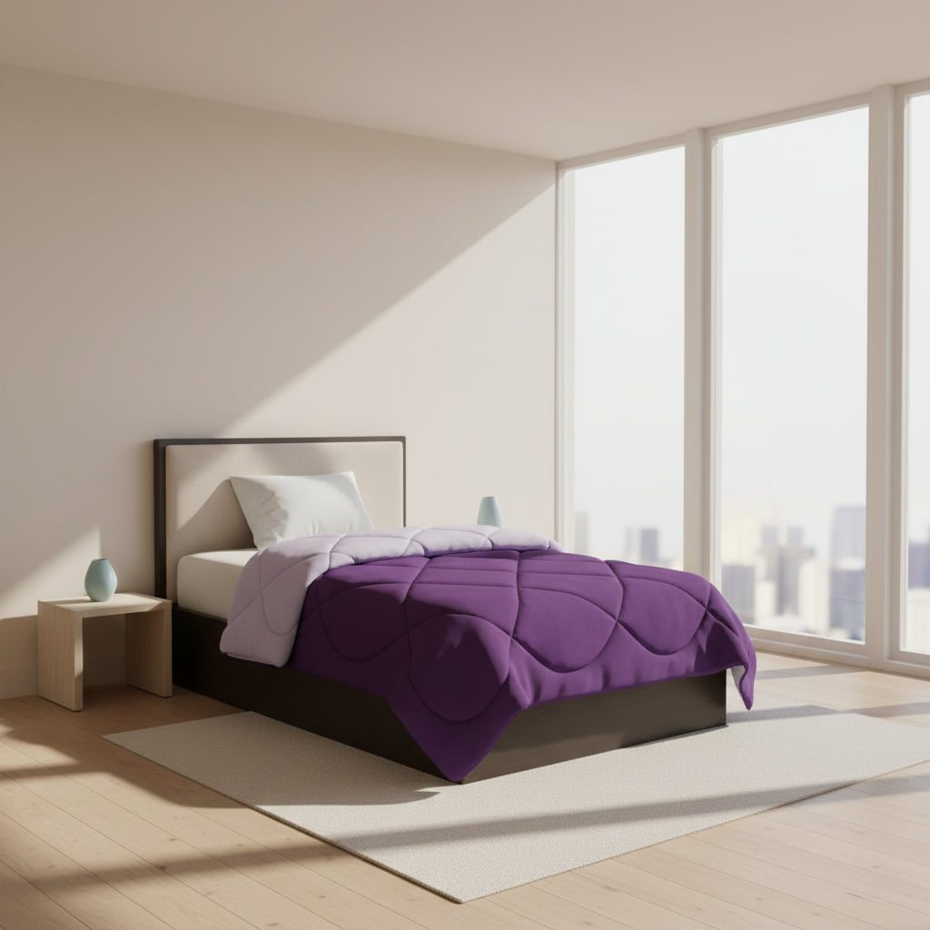 Premium microfiber all-season blanket for single bed - soft lightweight throw