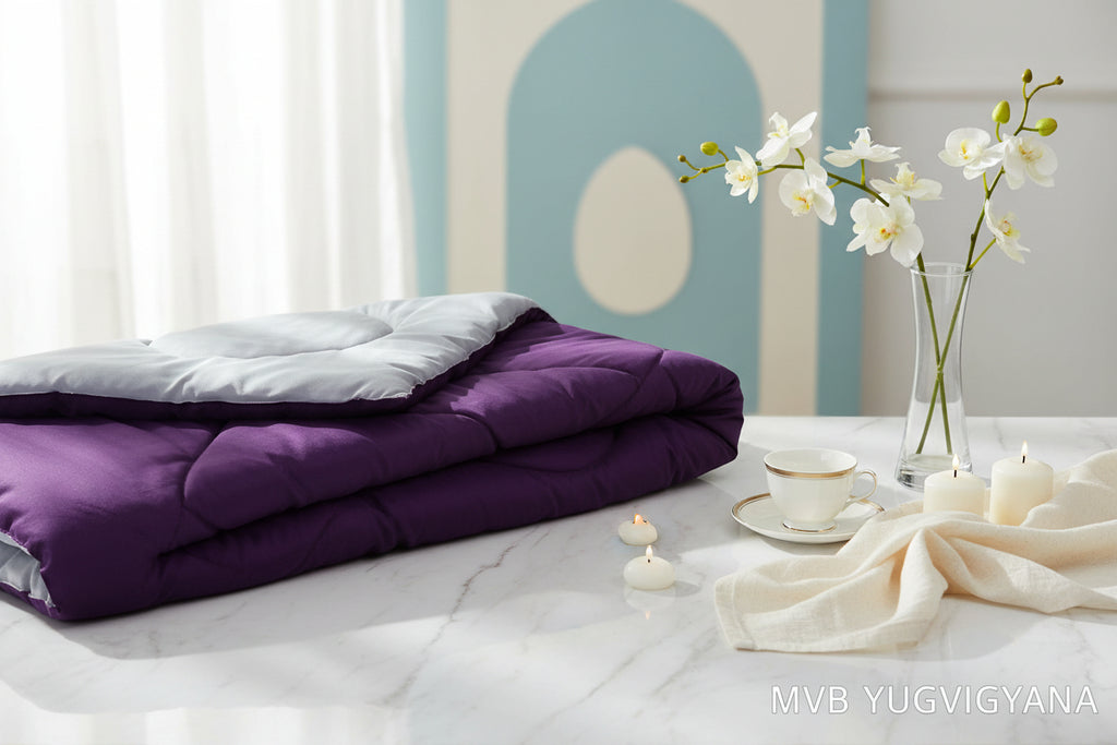 Microfiber single bed blanket close-up showing soft texture and quality stitching