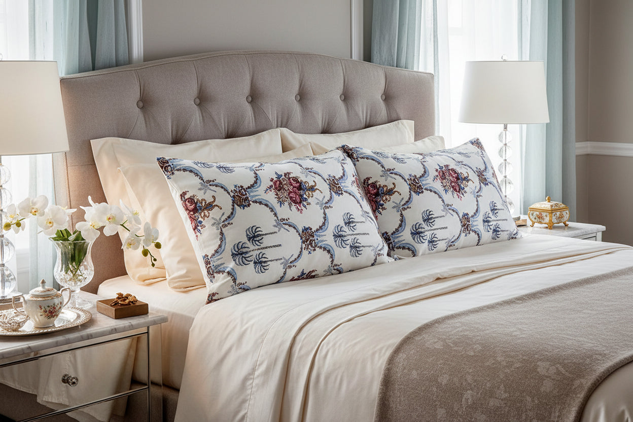 Soft premium cotton single bedsheet close-up - smooth soft texture
