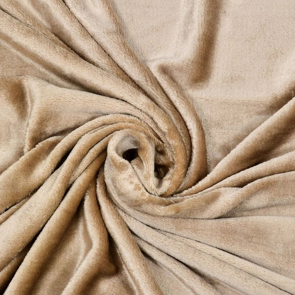 MVB Luxurious Super Soft Velvet Double Bedsheet with Matching Pillow Covers