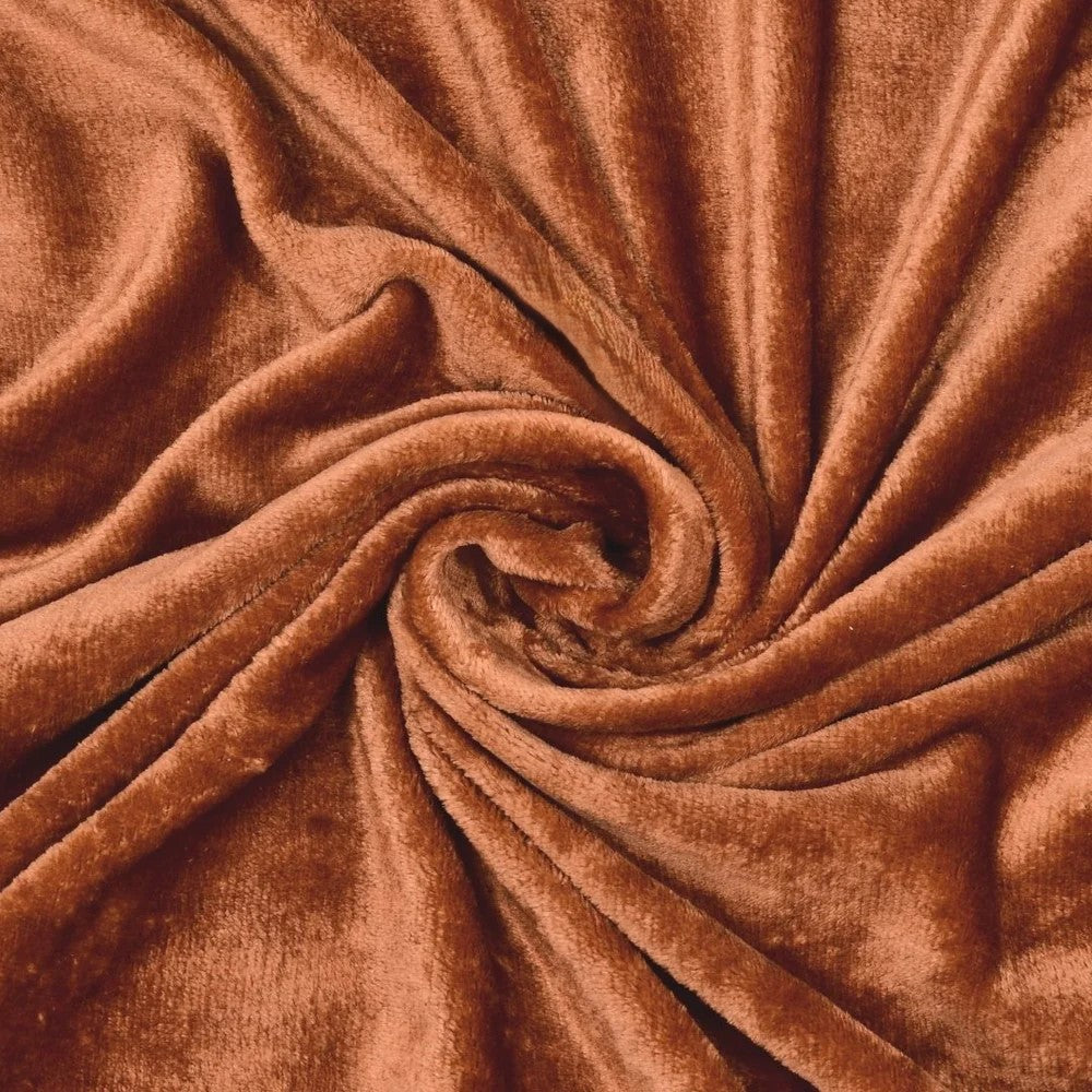 MVB Premium Velvet Comfort Double Bedsheet – Rust Copper Brown | MVBBSW003