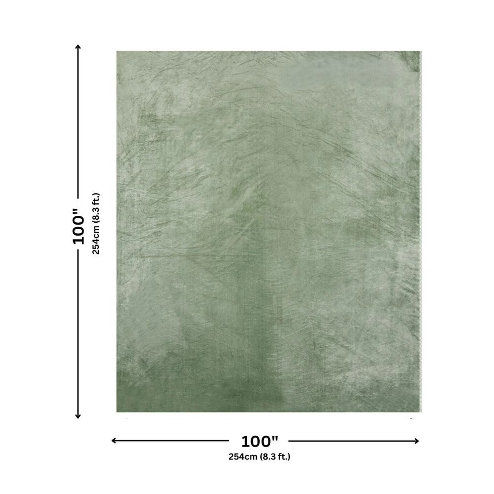 MVB Serene Sage Green Super Soft Velvet Double Bedsheet with Matching Pillow Covers