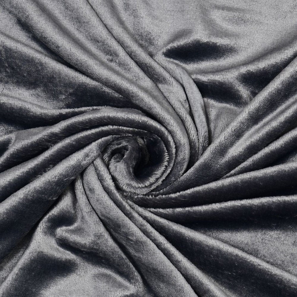 MVB Premium Velvet Comfort Double Bedsheet Charcoal Gray - Fabric Close-up