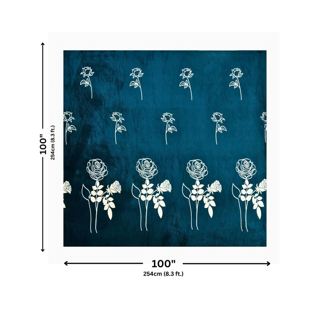 MVB Romantic Rose Charm Super Soft Velvet Double Bedsheet with Matching Pillow Covers