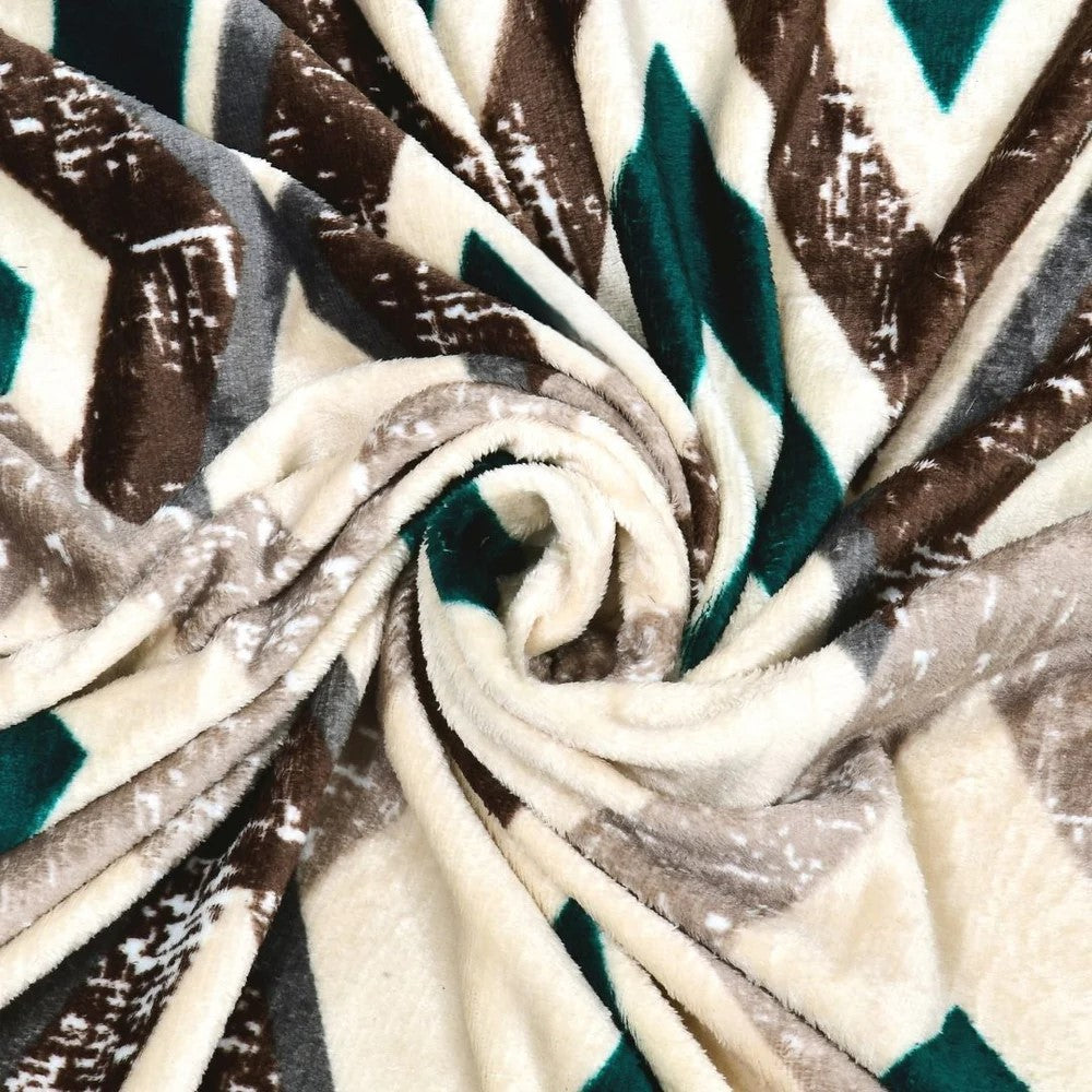 MVB Modern Diamond Mosaic Super Soft Velvet Double Bedsheet