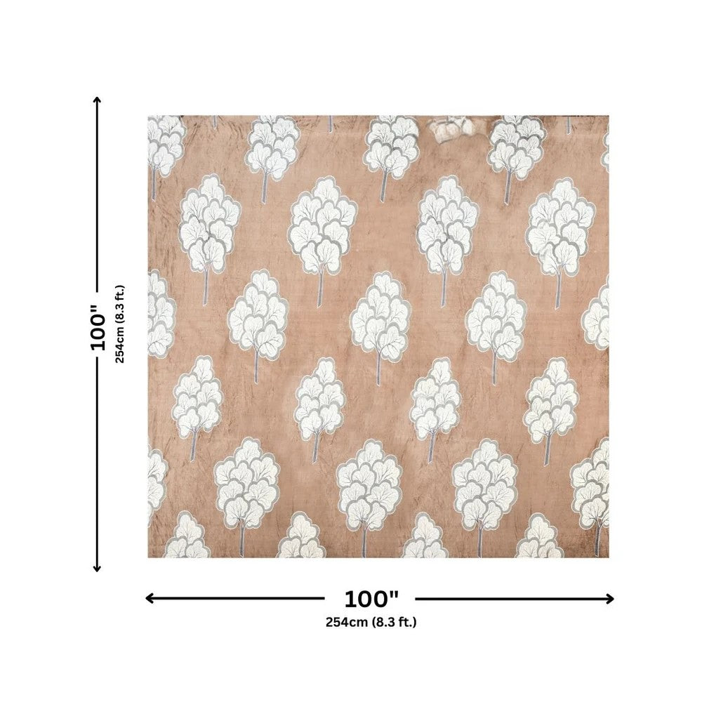 MVB Bliss Earthy Tones Floral Super Soft Velvet Double Bedsheet with 2 Pillow Covers