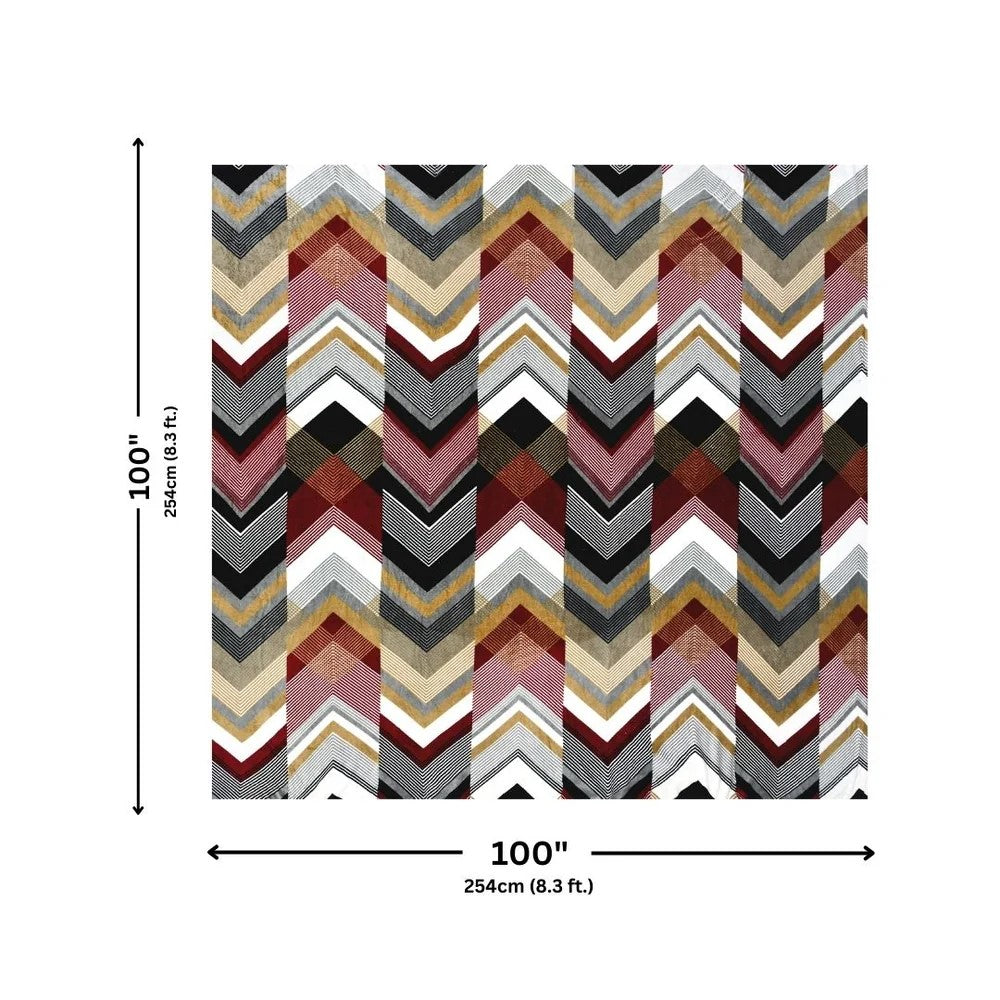 MVB Zigzag Elegance | Super Soft Velvet Double Bedsheet with 2 Pillow Covers