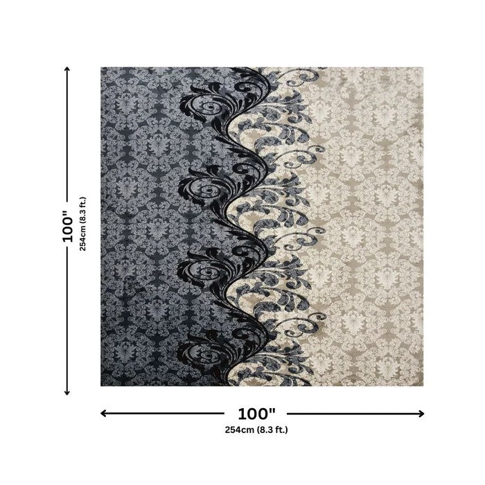MVB Royal Grace Intricate Floral Motifs Super Soft Velvet Double Bedsheet