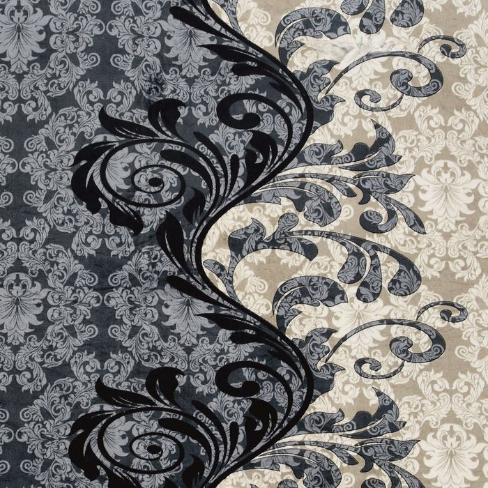 MVB Royal Grace Intricate Floral Motifs Super Soft Velvet Double Bedsheet
