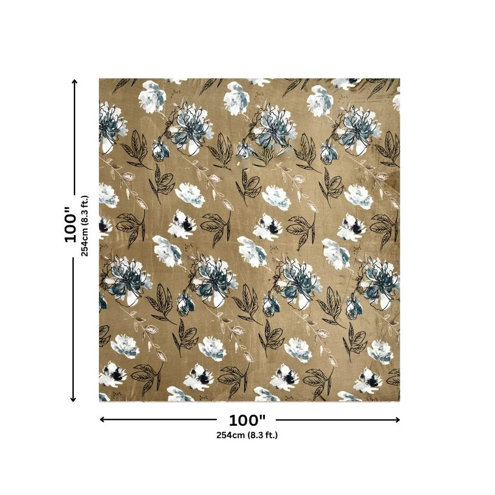 MVB Rustic Flora Premium Super Soft Velvet Comfort Double Bedsheet