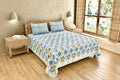 MVB Ultra Premium Block Print King Size Bed Sheet Set - Full View