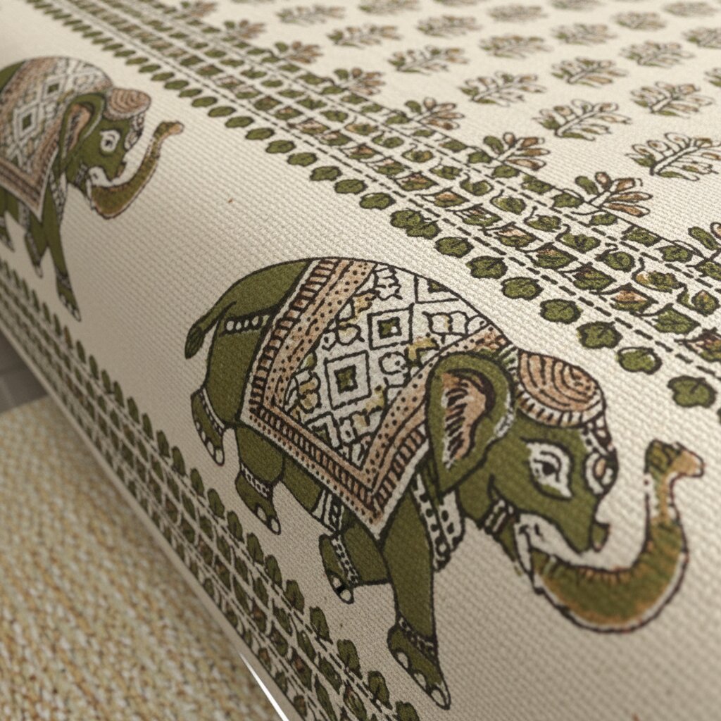 Creamy Caramel Motif Double Bedsheet | 100% Pure Cotton | 180 TC | With 2 Pillow Covers