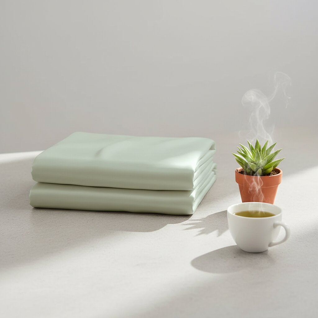 Sage Green Dreamy UltraSatin Double Flat Bedsheet Set – Silky Smooth Luxury