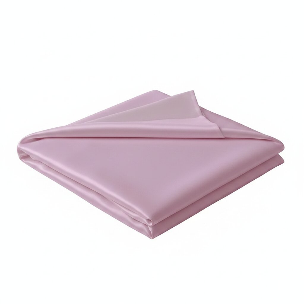 MVB Rose UltraSatin Silk Flat Double Bedsheet | Blush Pink | 1 Flat Sheet + 2 Pillow Covers