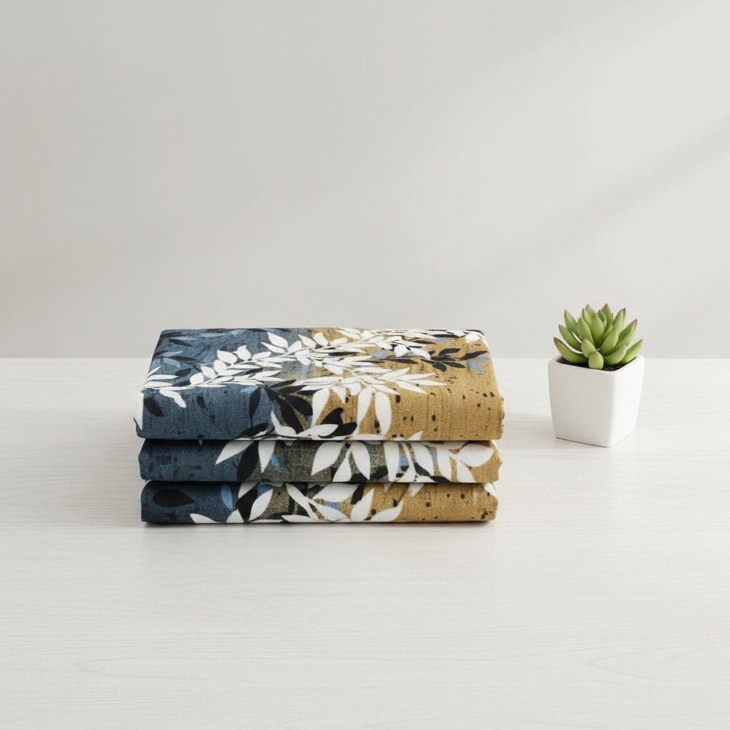 MVB Midnight Gold Vine | Super Soft Velvet Double Bedsheet with 2 Pillow Covers