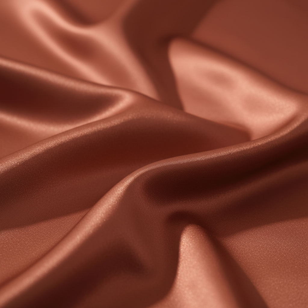 Rust Terracotta Bedsheet - Close Up Fabric Texture