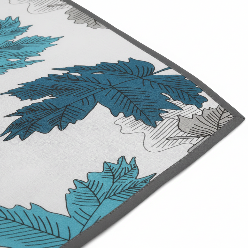 Maple Leaf MultiColor Dohar - Close-up Print Detail