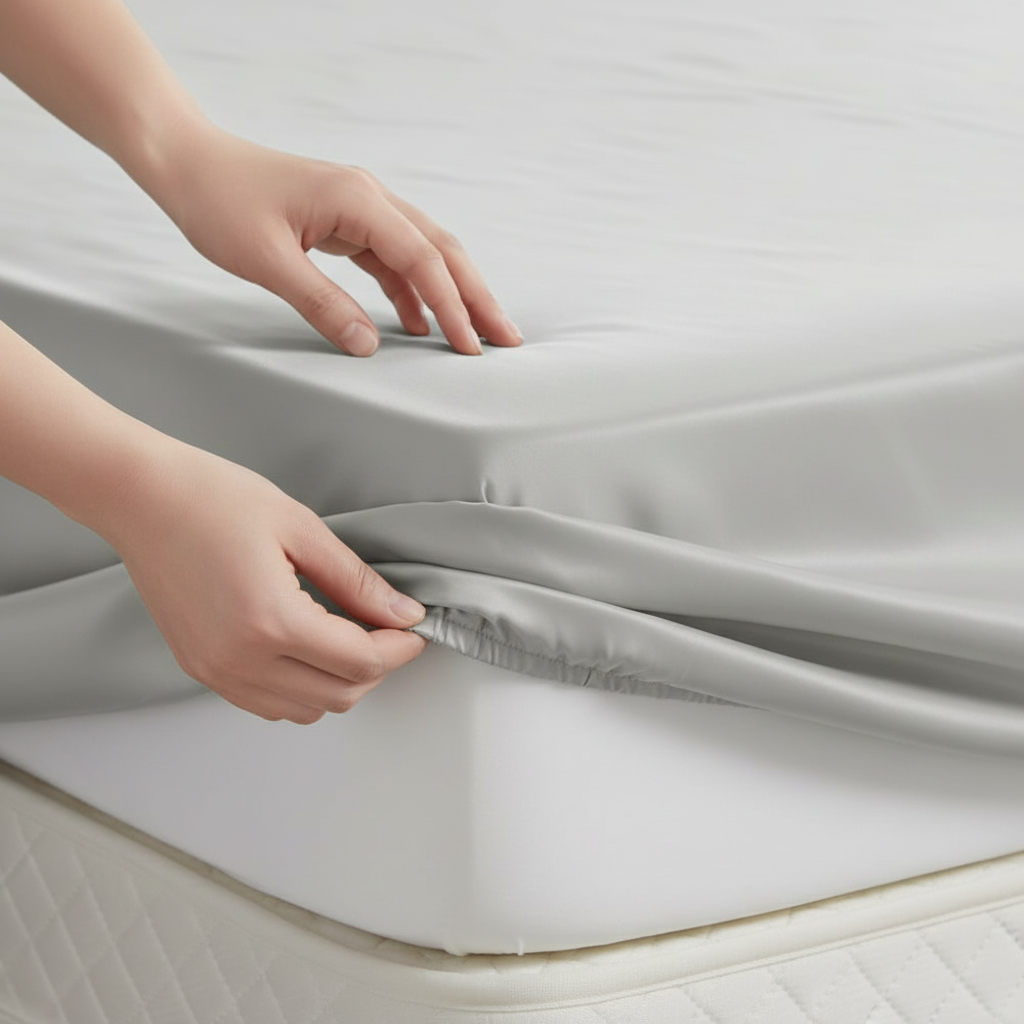 MVB Dreamy UltraSatin Fitted Double Bedsheet - Fitting Demo