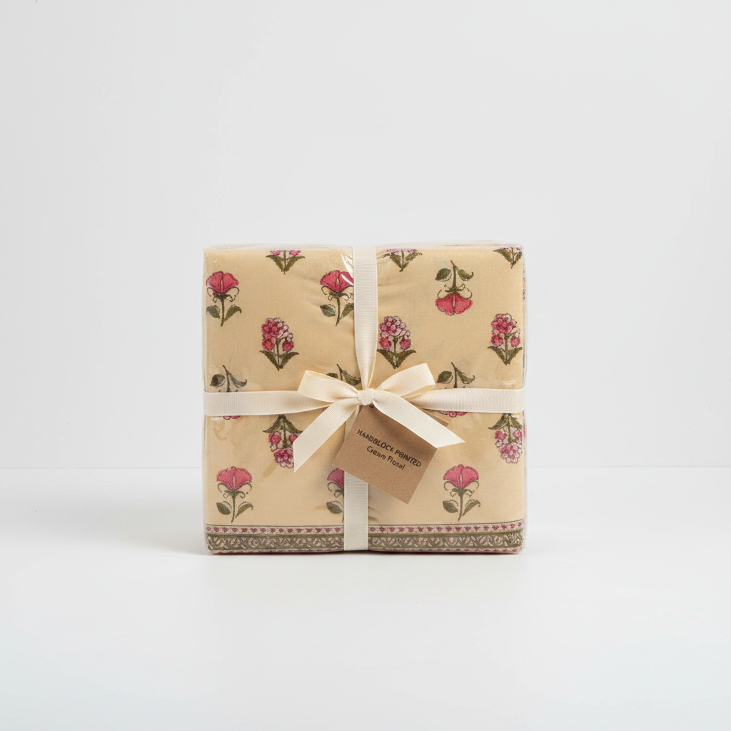 Creamy Peach Bedsheet - Package