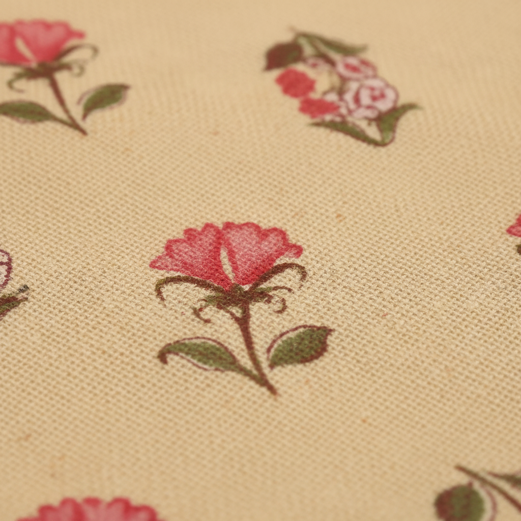 Creamy Peach Bedsheet - Fabric Close-up