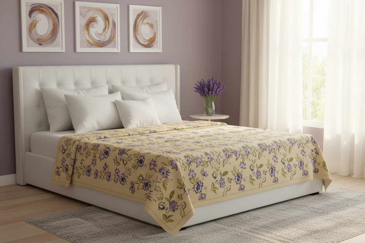 Golden Yellow Bedsheet - Premium Lifestyle