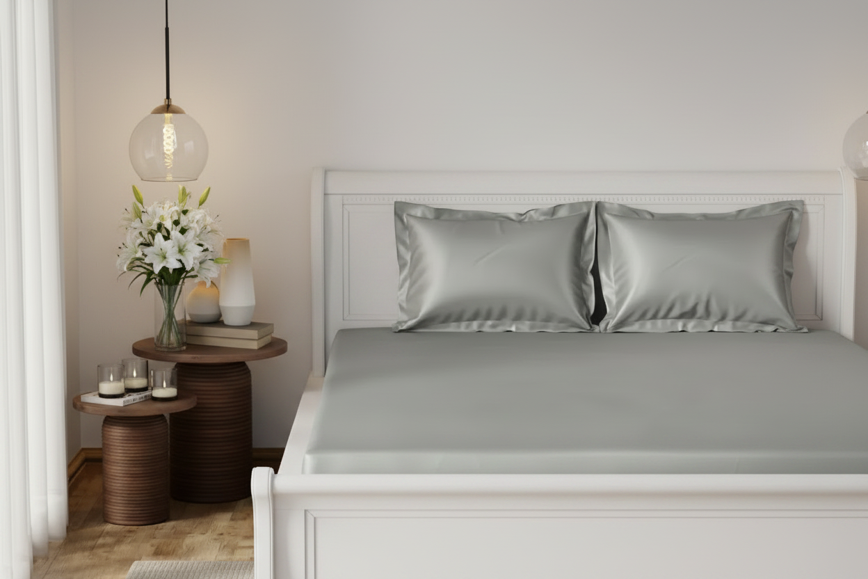 MVB Dreamy UltraSatin Fitted Double Bedsheet - Hotel Suite Style