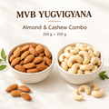 Illustrative MVB YUGVIGYANA almond and cashew combo with separate bowls, not actual stock packaging