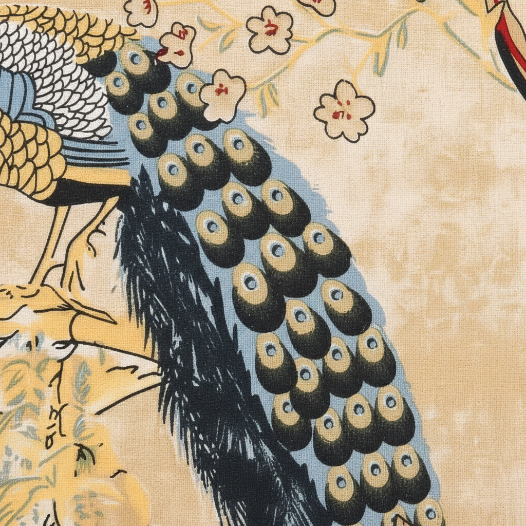 Mayur Mahal Peacock Bedsheet - Flipkart Close-up Fabric Detail
